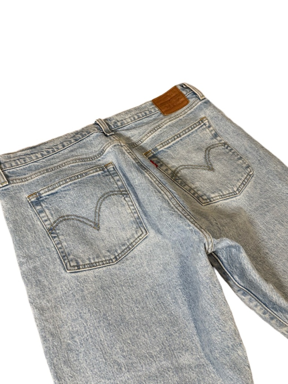 Levi's Premium Denim Wedgie Straight Jeans Button Fly Light Wash Size 32 - Picture 5 of 6